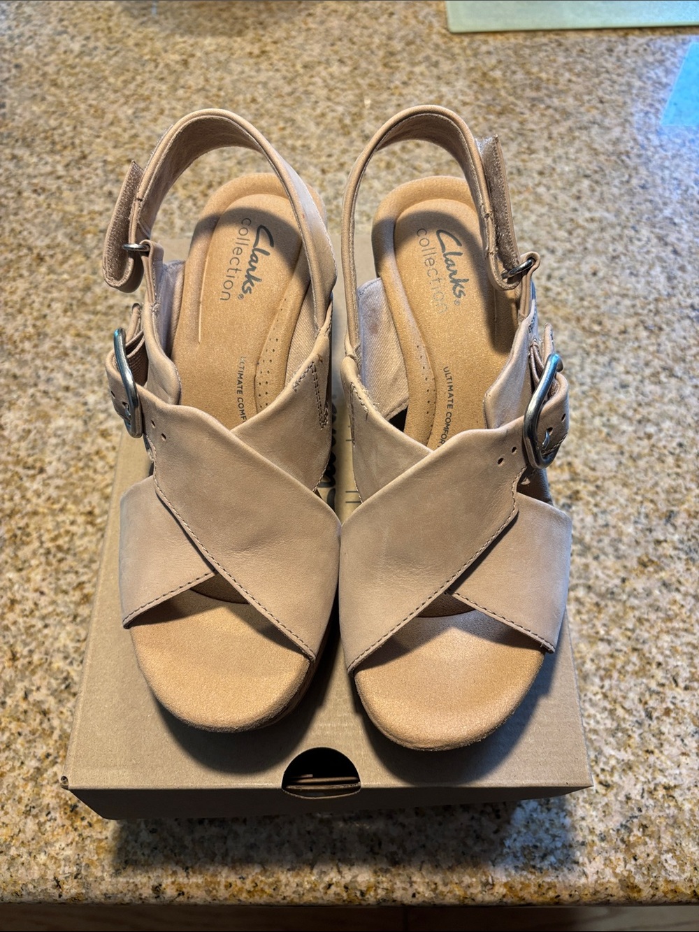 Clarks Women's Sand Crisscross Slingback Sandals